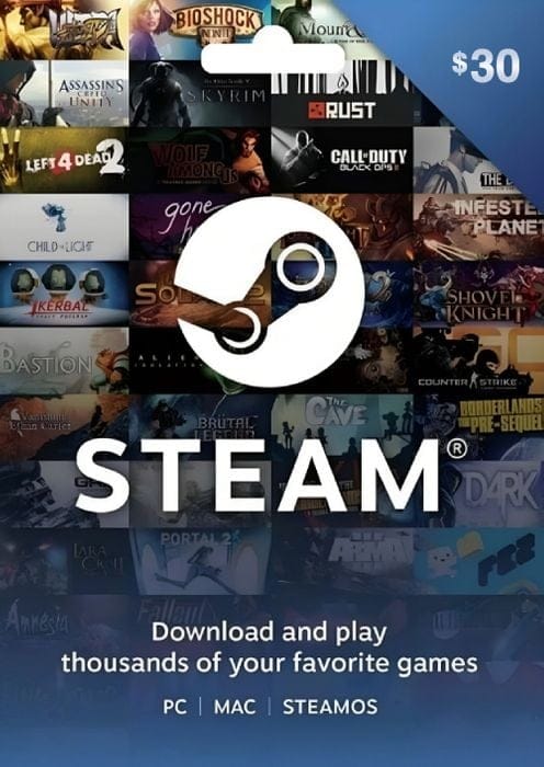 Steam Wallet Top-Up 30 USD (US)